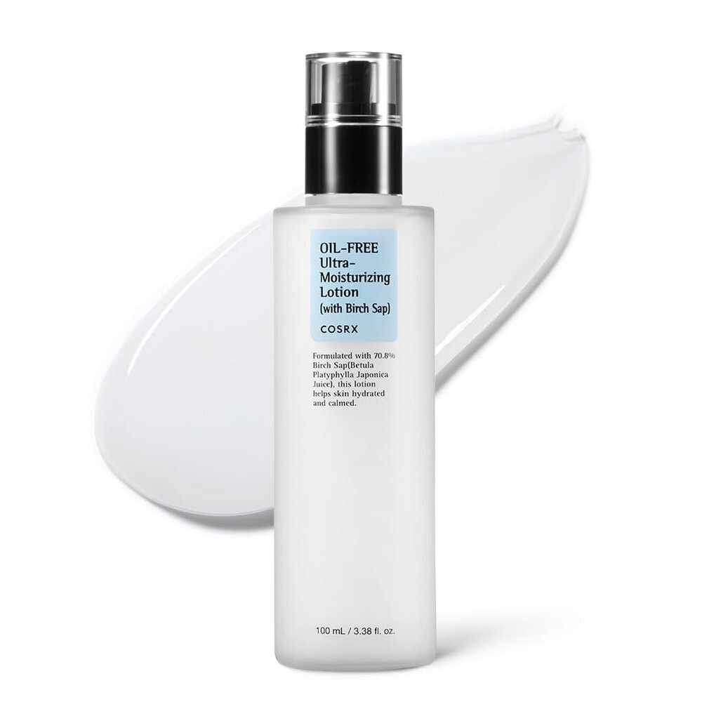 Oil Free Lotion with Birch Sap, Daily Acne Facial Moisturizer, Hydrating Moistur